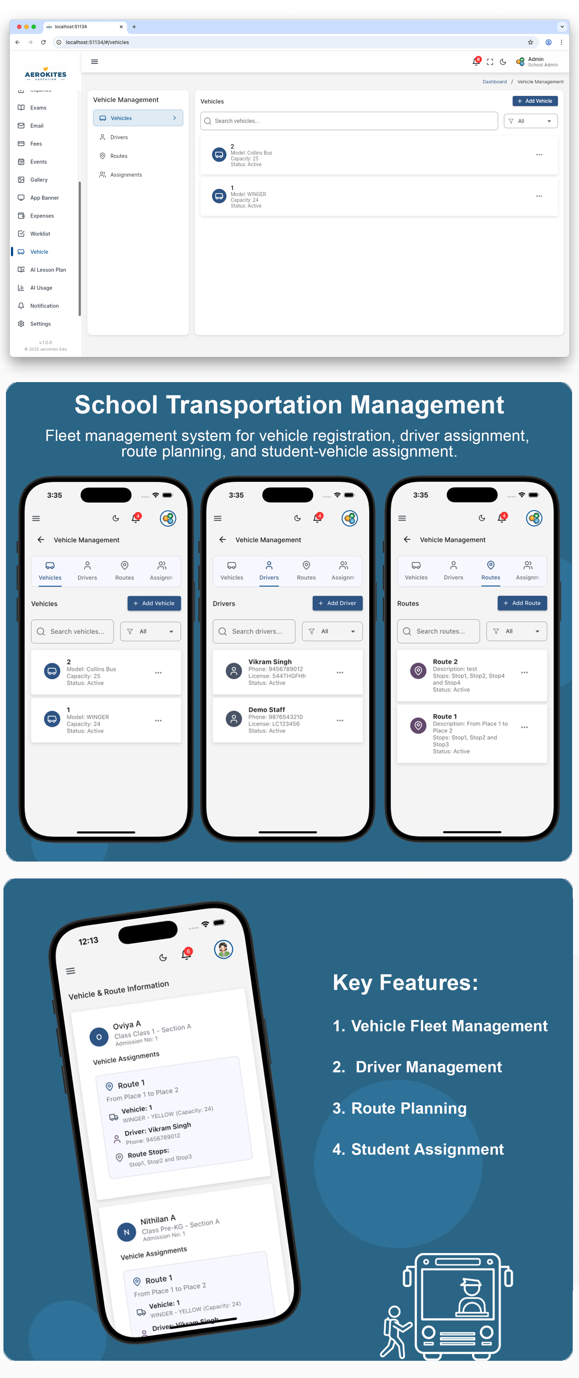 Vehicle and route management